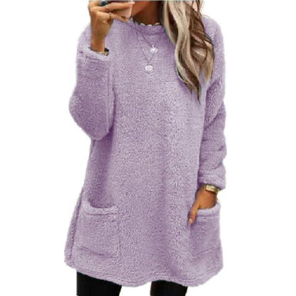 🍂50% RABATT☁️Damernas varma rundhalsade långärmade topp✨3% rabattkod: NOR3