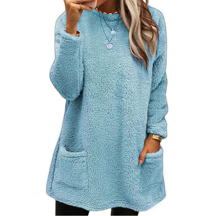 🍂50% RABATT☁️Damernas varma rundhalsade långärmade topp✨3% rabattkod: NOR3