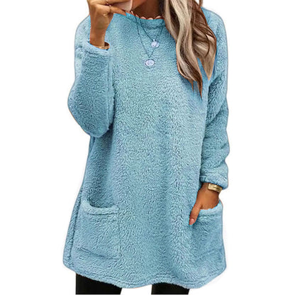 🍂50% RABATT☁️Damernas varma rundhalsade långärmade topp✨3% rabattkod: NOR3