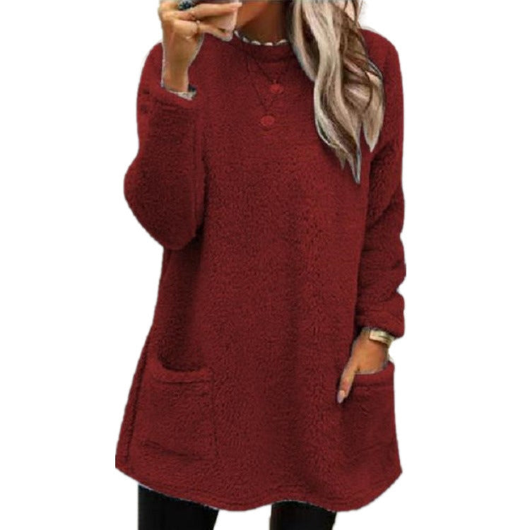 🍂50% RABATT☁️Damernas varma rundhalsade långärmade topp✨3% rabattkod: NOR3