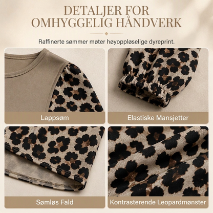 Långärmad topp för dam med leopardmönster✨3% rabattkod: NOR3