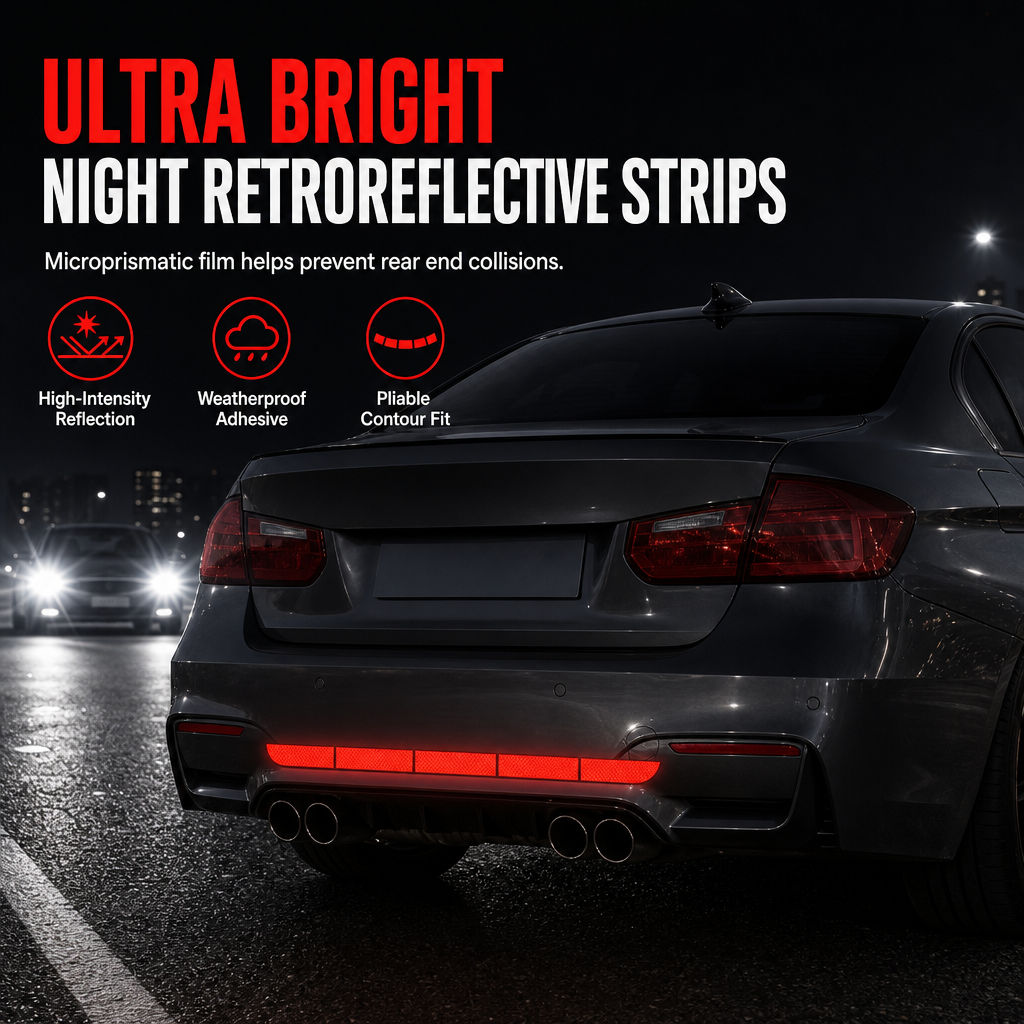 ✨Köp 3 få 2 gratis🚗Bli synlig direkt! No-Dark reflekterande stötfångarremsor✨3% rabattkod: NOR3