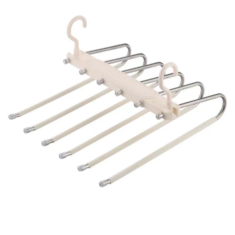 📢📢40% RABATT !! ⏰ Flerskiktad utrymmesbesparande byxhängare – vertikal garderobsorganisatör för jeans, byxor, halsdukar och slipsar, kompakt förvaringsställ för garderob ✨