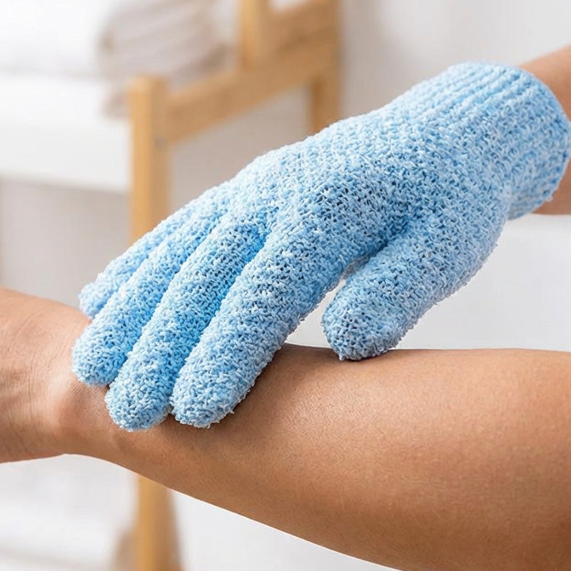 Peeling-badhandskar med fem fingrar