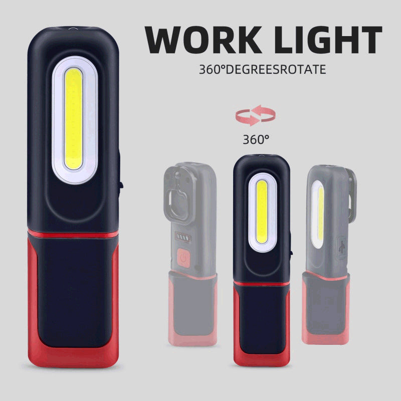 Laddningsbar COB LED-arbetslampa – Magnetisk bas & 360° rotation