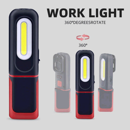 Laddningsbar COB LED-arbetslampa – Magnetisk bas & 360° rotation