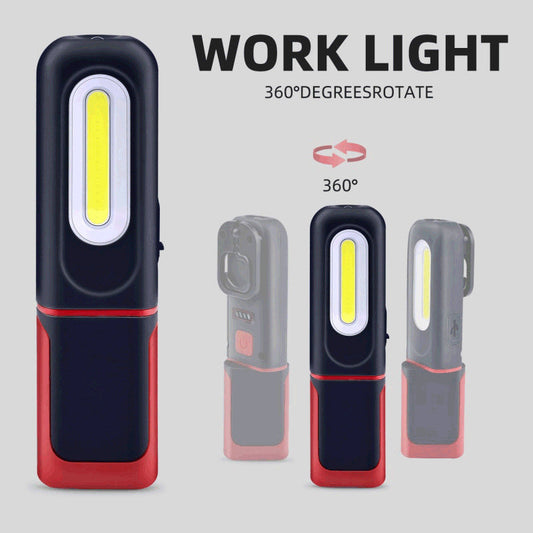 Laddningsbar COB LED-arbetslampa – Magnetisk bas & 360° rotation