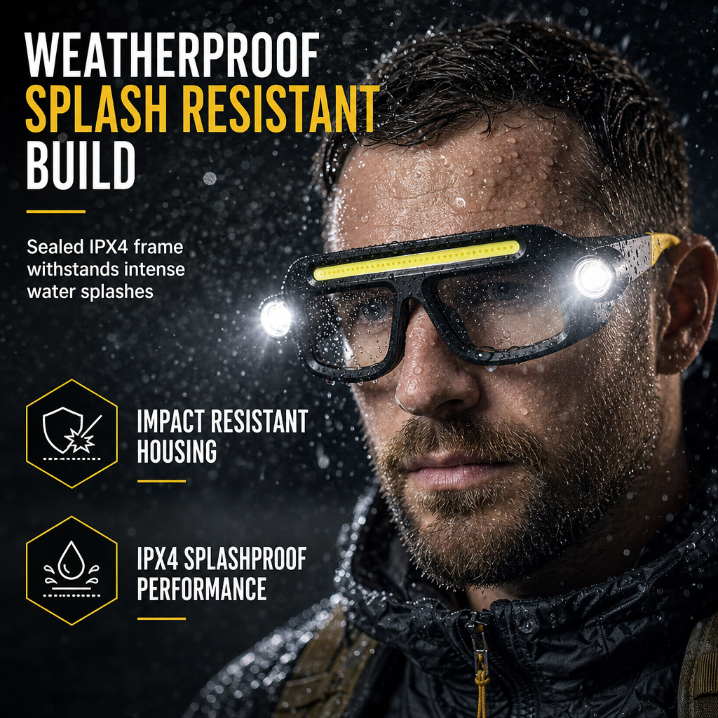 ⏳SISTA DAGEN REA ENDAST￡9.99!!💥JOYTUTUS® Uppladdningsbara LED-pannlampsglasögon – Handviftssensor🔧💡Type-C USB, 5-läges COB, IPX4, Ultralätta för camping & motorcykel 🔦🏕️🏍️🇬🇧