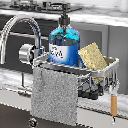 🧽Rostfritt ställ för kran & svamp, ordnar diskbänken snabbt✨🚰✨3% rabattkod: NOR3