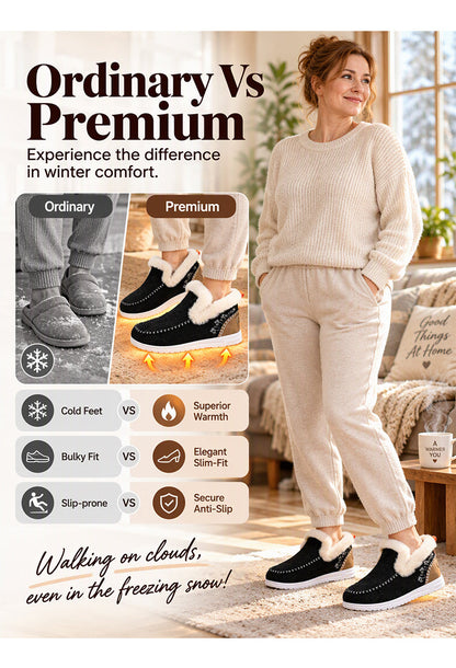💥Sista dagen REA-50% RABATT！！👢Damers vinterkängor med plyschfoder