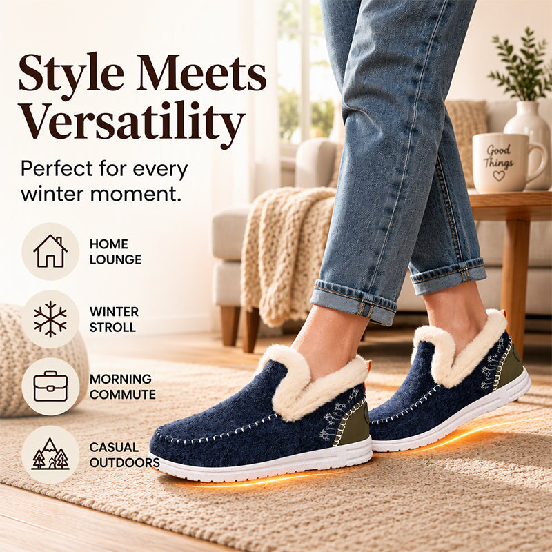 💥Sista dagen REA-50% RABATT！！👢Damers vinterkängor med plyschfoder