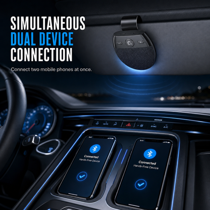 🚗52% RABATT NU! SP11 Bluetooth-handsfree-högtalartelefon för solskydd i bil, automatisk påslagning via vibration, A2DP-musikströmning, röstprompt för nummerpresentation, Bluetooth 5.0-högtalare för solskyddsmontering för säkra samtal under körning