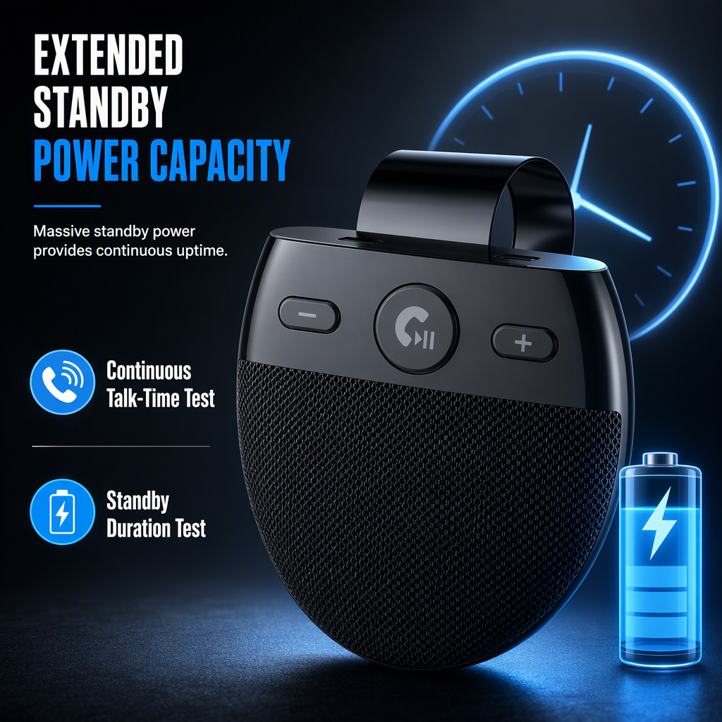 🚗52% RABATT NU! SP11 Bluetooth-handsfree-högtalartelefon för solskydd i bil, automatisk påslagning via vibration, A2DP-musikströmning, röstprompt för nummerpresentation, Bluetooth 5.0-högtalare för solskyddsmontering för säkra samtal under körning