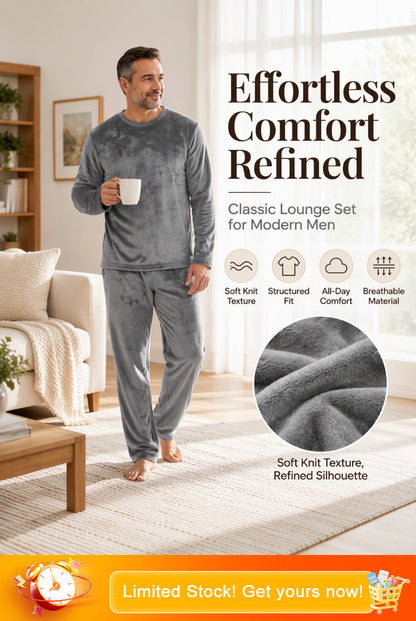 🎁🔥Sista dagen rea 50% RABATT🔥Mysiga termiska velourpyjamas för män✨Fri frakt✨