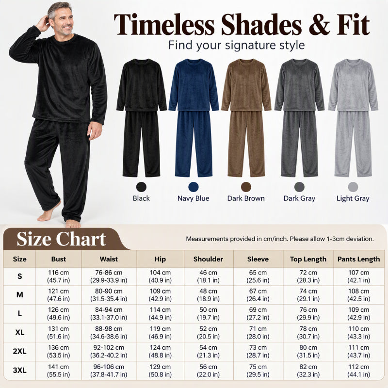 🎁🔥Sista dagen rea 50% RABATT🔥Mysiga termiska velourpyjamas för män✨Fri frakt✨