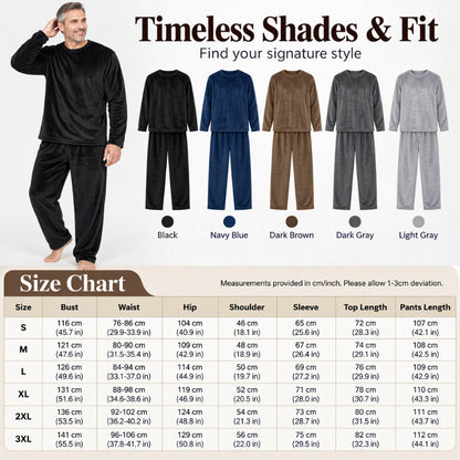 🎁🔥Sista dagen rea 50% RABATT🔥Mysiga termiska velourpyjamas för män✨Fri frakt✨