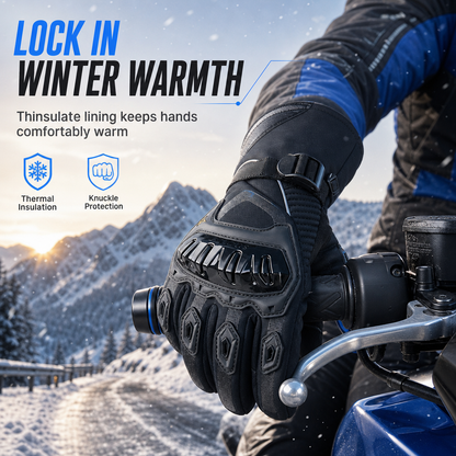 Varmfodrade vattentäta motorcykelhandskar