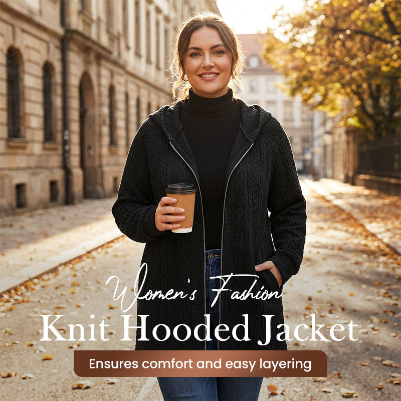 Avslappnad huvjacka med vid passform i kabelstickat material✨3% rabattkod: NOR3