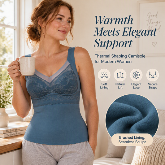 🎁✨Termisk kamisole med inbyggd bh – slimfit, varm och stödjande✨3% rabattkod: NOR3