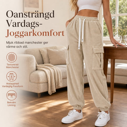 🖤Black Friday – Förhandstillgång: 50 % rabatt 👖 Avslappnade byxor i manchester för kvinnor – mjuka, bekväma och mångsidiga, perfekta för vardag och höst. ✨