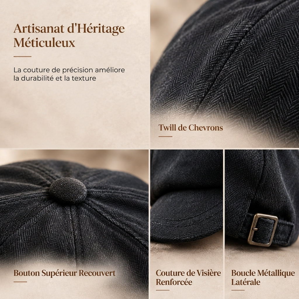 🧢Vintage målarkeps, åttkantig tidningsbudskeps