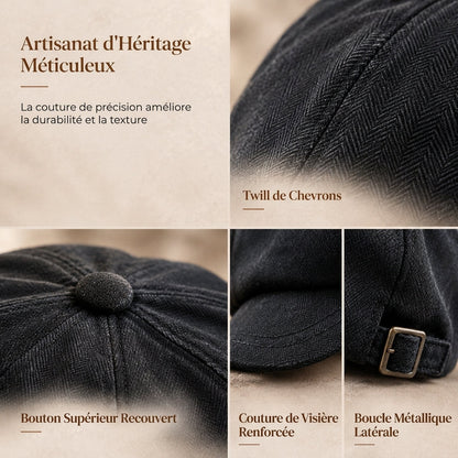 🧢Vintage målarkeps, åttkantig tidningsbudskeps