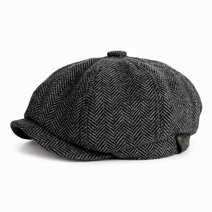 🧢Vintage målarkeps, åttkantig tidningsbudskeps