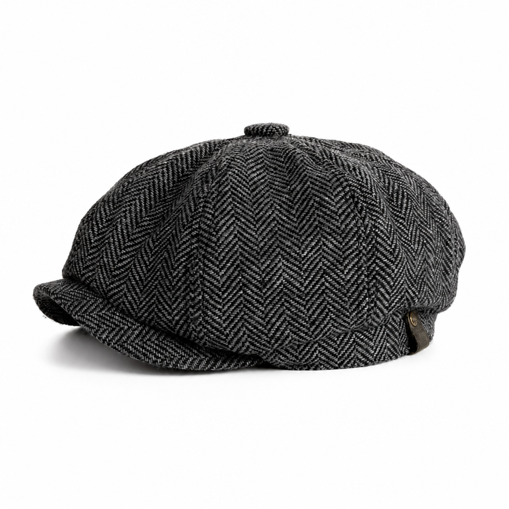 🧢Vintage målarkeps, åttkantig tidningsbudskeps
