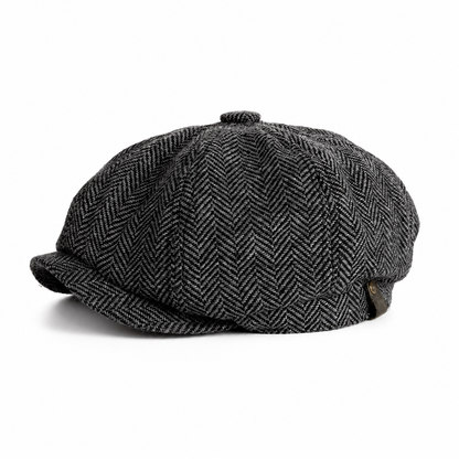 🧢Vintage målarkeps, åttkantig tidningsbudskeps