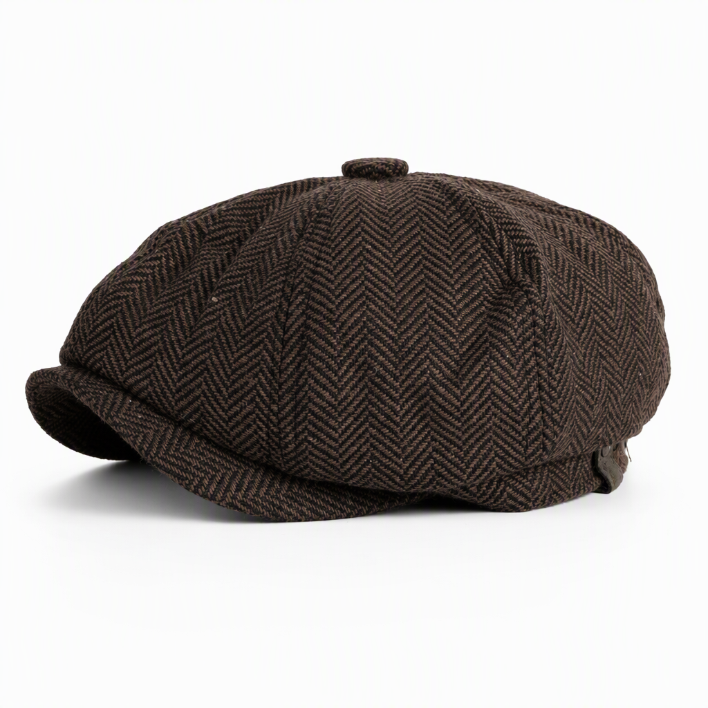 🧢Vintage målarkeps, åttkantig tidningsbudskeps
