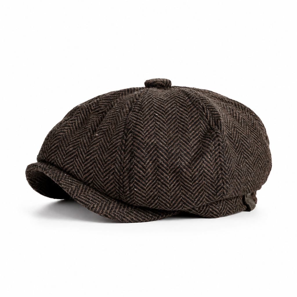 🧢Vintage målarkeps, åttkantig tidningsbudskeps