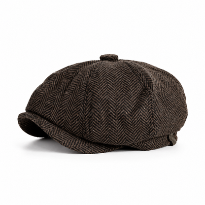 🧢Vintage målarkeps, åttkantig tidningsbudskeps